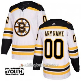 Barn Ishockey Boston Bruins Tröja med eget tryck Adidas 2017-2018 Vit Authentic